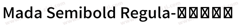 Mada Semibold Regula字体转换